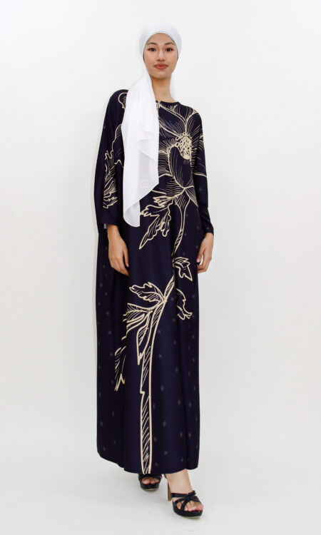 Delisya Kaftan Navy